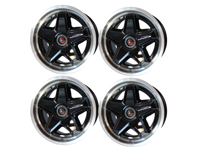 Set ruote speedART 18" stile ATS monoblocco e copriruota Nero. Porsche 964 / 993 / 996 / 997.1 / 986 / 987 / 928